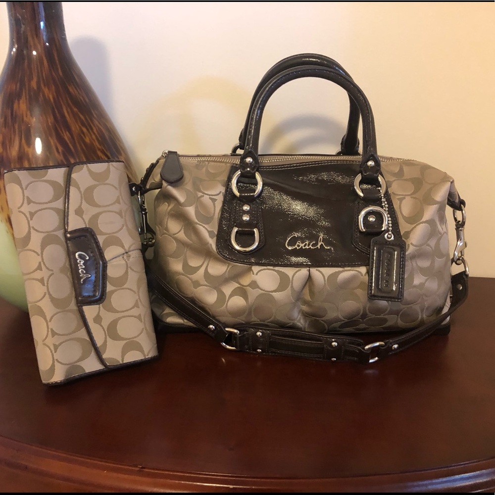 Coach bag and matching wallet
